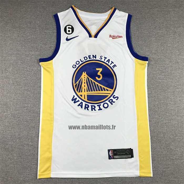 Maillot Golden State Warriors Jordan Poole NO 3 Association 2022-23 Blanc